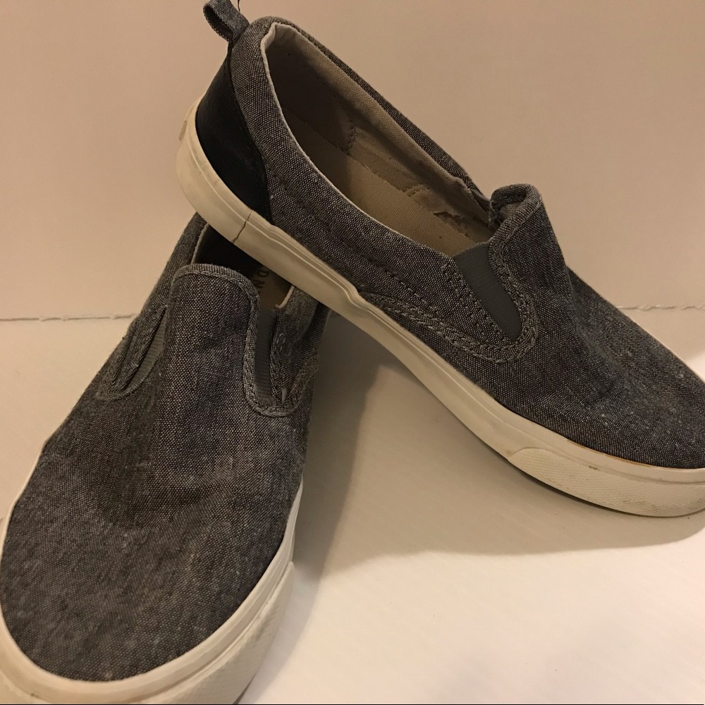 Old Navy Linen Slip On Black Jack Canvas Shoes